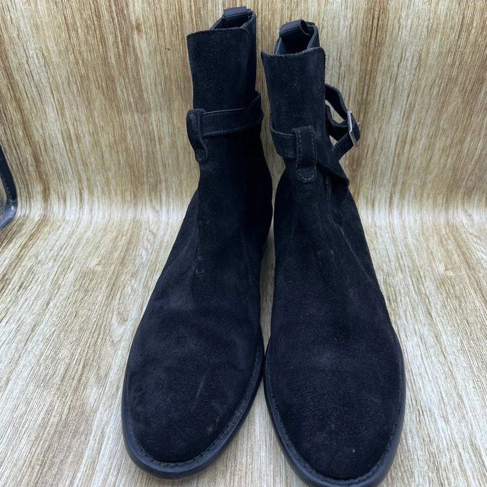 Thursday Boot Company Rogue Jodhpur Boots Men's Size 12 Black Suede Buckle Strap
